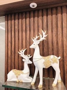 <b>Charming</b> Pair of White Reindeer Model Stylish Table Ornaments Perfect for Holiday Centerpiece or Seasonal Gift Presentation - Product Image 6