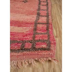 Tapis en laine noués à la main Nuray, géométriques, 9x12, pour salon, chambre, couloir, rectangulaires, abstraits, coloris orange et rouge - Pae-4600 - Product Image 4