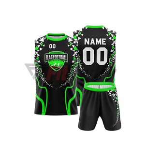 Wholesale 100% Polyester Sleeveless 7v7 Uniform XL Size Customized American Football Team Name Logo Plus Size Option OEM - Product Image 5