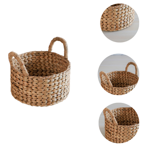 Cesta de jacinto de agua tejida a mano sin tapa para Tet Holiday Storage Caramelos Estilo tradicional elegante Superventas - Product Image 1