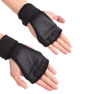Gants de musculation pour hommes et femmes, protection complète de la paume, adhérence accrue, design demi-doigts, matière polyester, entraînement sportif - Product Image 5