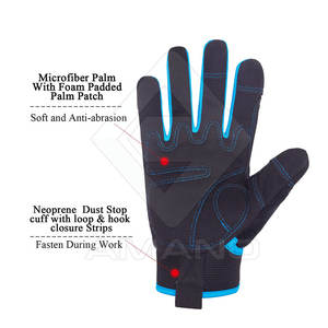 Gants de mécanicien de protection en plein air à la mode dans toutes les couleurs Gants de mécanicien pour hommes en gros - Product Image 3