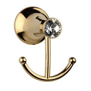 Modern Design Gold Brass Hook Hanger Premium <b>Wall</b> Mounted Decorative Hook - Product Image 6