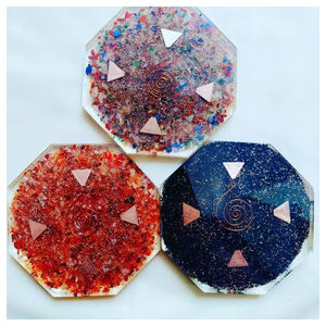 Precio al por mayor Chips de piedra natural Posavasos de orgón Posavasos de orgonita de la mejor calidad para regalo Decoración del hogar - Product Image 5