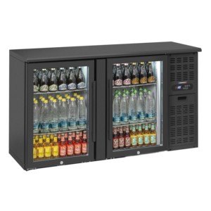 Product Category Wine & Beverage Coolers with 2 Glass Doors Elegant Back <b>Bar</b> Storage Solution - Product Image 1
