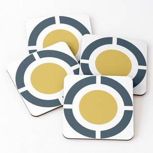 Best Selling Enamel Finishing Tea <b>Coasters</b> Pads Modern Design Top Quality Wooden Tea <b>Coaster</b> <b>Set</b> With Holder for Kitchen Used - Product Image 6