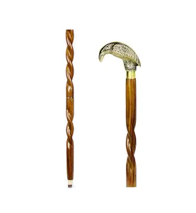 Wooden Walking Stick with Polish Wood Hiking Stick for Daily use Walking Stick for at best price natural wood color