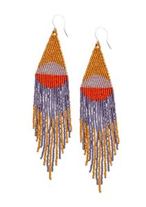 Boucles d'oreilles perlées colorées faites à la main pour femmes Unique perle de rocaille longue frange accessoire de mode personnalisable - Product Image 2