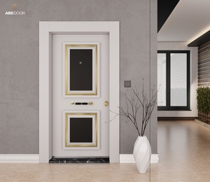 ABSDOOR TRENDY Porte d'entrée intérieure en acier DKP à isolation thermique haute sécurité pour hôtel/villa/appartement 2 ans - Product Image 4
