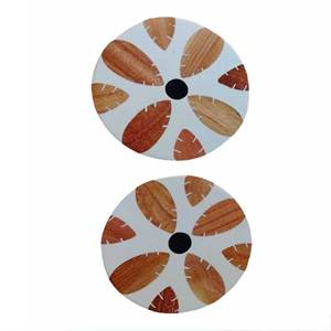 CORNER WOODEN Marble Coasters With Gold or <b>Silver</b> Natural Wood and Marble Mango coaster Made in India - Product Image 4