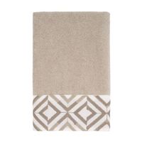 Serviette de bain en coton biologique brodée, réutilisable et confortable, en coton résistant
