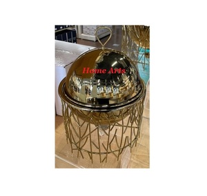 Plato de frotamiento de buffet de comida martillada de acero inoxidable, tamaño y forma personalizados, calentador de alimentos, plato de frotamiento a granel - Product Image 4