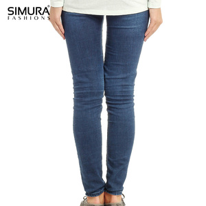SIMURA Women's Skinny Jeans Mid Waist Full Length <b>Denim</b> Casual <b>Stretch</b> Pants Autumn Style - Product Image 5