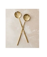Juego de 2 Servidores de Ensalada de Aluminio con Diseño de Hojas y Ramas, Ecológicos, Aptos para Lavavajillas, para Cocina y Mesa, Venta al por Mayor, India