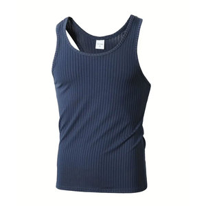 <b>Slim</b> Fit <b>Vests</b> Sport Tops Leisure Cotton Tanks Basic Undershirts Gym Tops Casual Tank Top for Men - Product Image 3