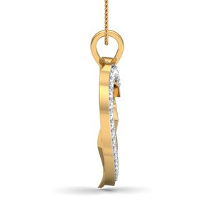 Trendy Zircon Pendant Dainty Heart Necklace Minimal Brass Jewelry For Women 18k Gold Plated Romantic Pendant Wholesale/OEM/ODM - Product Image 2