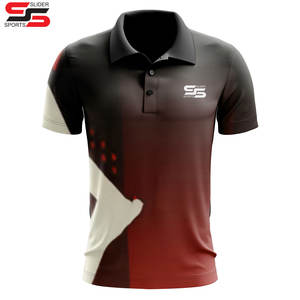 Chemises polo personnalisées en gros 100% polyester Séchage rapide Respirant Sublimé Tailles grandes T-shirts pour hommes - Product Image 5