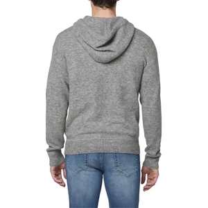 Personalizado gris cordón decorado cuello Casual invierno Cachemira suéter Cachemira Sudadera con capucha - Product Image 1