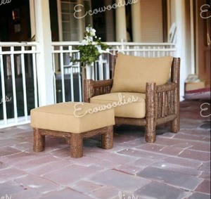 เก้าอี้หวายกลางแจ้งหรูหราดีไซน์ใหม่ชุดโซฟาหวายพร้อมเก้าอี้ออตโตมัน - Product Image 6