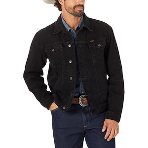 Vente en gros de vestes pour hommes en denim à la mode avec logo personnalisé Vêtements d'extérieur pour hommes veste en jean épais blanc chaud pour hommes veste en toile de coton - Product Image 4