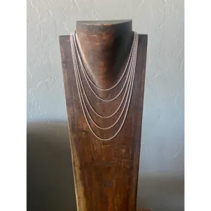 Collier en argent sterling fait main du sud-ouest avec perles de 1,8 mm - Product Image 1