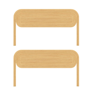 Tête de lit Alur de qualité avec design artistique moderne pour chambre à coucher, meubles d'hôtel, rotin de couleur naturelle - Product Image 4