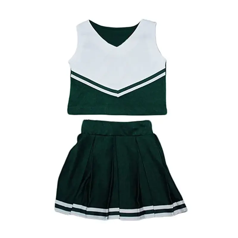 Uniforme da Cheerleader con gonna a balze, uniforme da Cheerleader della squadra Cheerleader