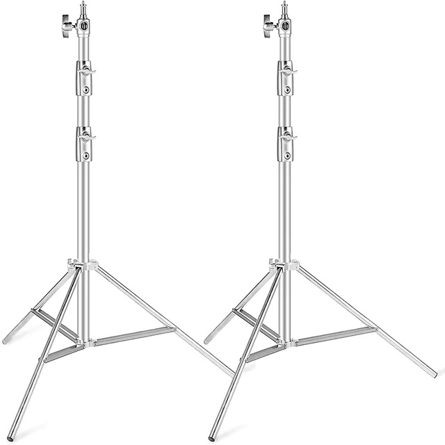 2.8m Light Stand Stainless Steel Spring Cusioned Heavy Duty Tripod Stand for Photography Studio Lighting Stand Softbox
