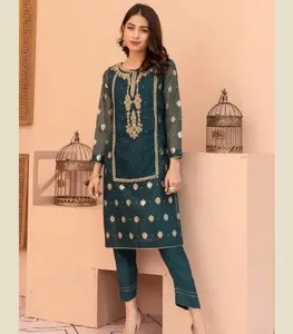Salwar Kameez Pakistaní Indio de Primera Calidad del Grupo AMK, Nuevos Diseños 2023, Ropa Casual de Césped para Mujer, Venta al por Mayor ODM - Product Image 5