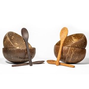 Cuillère à café durable ustensiles de bar cuillères à noix de coco pour déguster et servir des boissons - Product Image 5