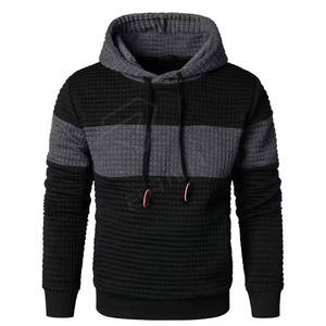 Sudadera con capucha de gimnasio de alta calidad para hombre, jersey con cordón de lana gruesa ajustada con logotipo personalizado impreso térmico para invierno - Product Image 1