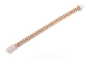 10mm Miami Cuban Link Bracelet CustomDiamJewel Natural Diamond <b>Gold</b> Plated Women's Hip Hop Jewelry Manufacturer Price - Product Image 6