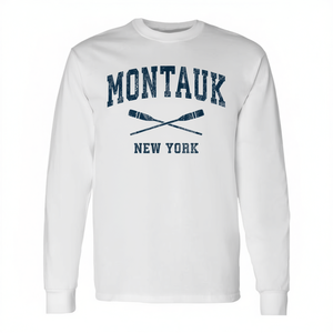 Montauk New York T-shirt à manches longues avec motif de pagaies nautiques - Product Image 2