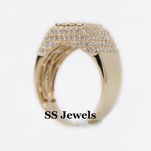 VVS Moissanite Diamond Baguette Prong Set Unisex Pinky Anillo de compromiso Chapado en rodio 925 Plata Iced Hip Hop Style SS Jewels - Product Image 5