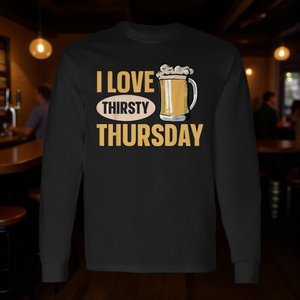 Camiseta promocional de manga larga I Love Thirsty Thursday - Product Image 3