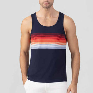 Débardeur en coton respirant personnalisé pour hommes vêtements de sport d'été impression de logo haut sans manches de grande taille marque privée OEM grande taille - Product Image 1