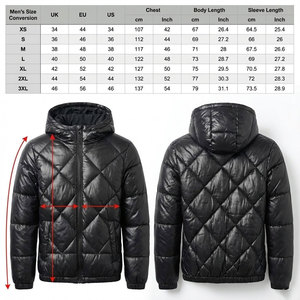 Chaqueta Acolchada Brillante de Fabricación Personalizada, Chaqueta de Invierno Impermeable con Plumón de Ganso, Chaqueta Térmica con Capucha para Hombre, OEM/ODM - Product Image 5