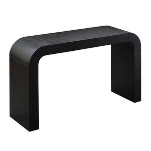 Table console noire sculpturale avec un design de pieds en arc moderne pour une entrée luxueuse et une amélioration de la décoration intérieure contemporaine - Product Image 5