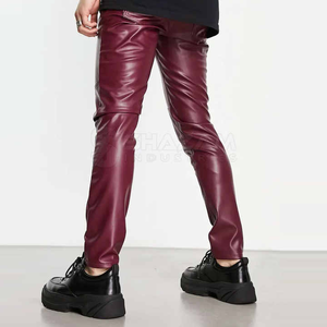 Pantalones de cuero personalizados para hombres con logotipo personalizado y diseño fantástico pantalones de cuero para hombres 2025 - Product Image 3