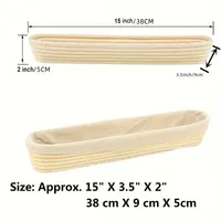 Hot Deals Moldes de silicona Whobasket hechos a mano Pastelería simple larga Juego de herramientas de cocina de silicona sostenible Cesta de prueba de pan