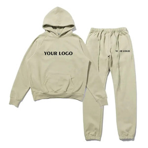 Conjuntos Deportivos de Alta Calidad, 100% Algodón, con Logotipo Personalizado, Sudadera con Capucha, Pantalones Deportivos Cómodos y Ligeros para Invierno - Product Image 6