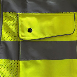 OEM Personnalisé Unisexe Heavy Duty Hi Vis Mesh Tissu Respirant Réfléchissant Grande Taille Gilet de Sécurité Vêtements de Travail Décoration de Poche pour Haut - Product Image 3