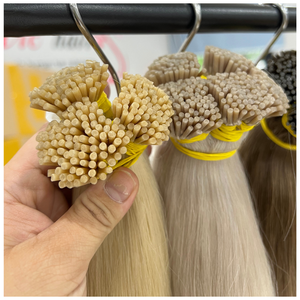 Kératine russe I Tip Extensions de cheveux 100% cheveux vietnamiens vierges naturels de haute qualité sains et lisses 8 "-30" Double tirage - Product Image 3