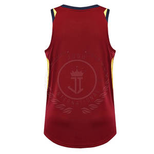 Camiseta de Baloncesto para Hombre, Fabricación en Fábrica, Transpirable, 100% Poliéster, Sin Mangas, Servicio Profesional OEM - Product Image 2