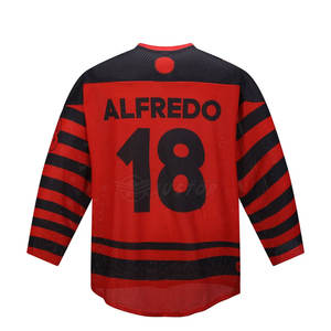 Jersey de hockey sobre hielo de bajo precio hecho en fábrica 100% poliéster hecho diseño personalizado Jersey de hockey sobre hielo - Product Image 6