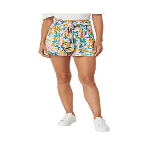 BCBGeneration Pantaloncini Neri da Donna con Cintura Annodata, Vita Alta, Fantasia Trendy, con Fiocco Allacciato, Taglia Media, in Spandex - Product Image 1