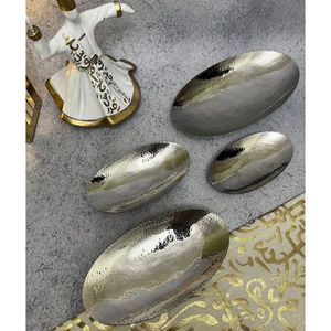 Stylish Design Gold Square Shape Food <b>Snacks</b> Serving <b>Tray</b> Twin Butterfly Accent High Quality Metal Serving <b>Tray</b> In Lowest Price - Product Image 6