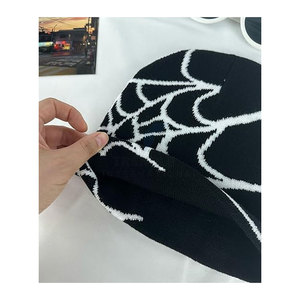 Bonnet d'hiver chaud en laine mélangée à motif à carreaux, personnalisable, style décontracté pour femmes et hommes, style crâne, mode de plein air - Product Image 6