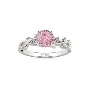 แหวนมอยซาไนต์รูปใบโคลเวอร์สี่แฉกชุบทอง 14K ยี่ห้อเจลูเลียสำหรับผู้หญิง - Product Image 2