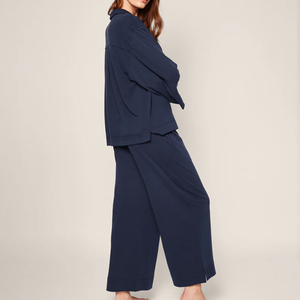 Pima Cotton Pajama Set Long Sleeve Women's <strong>Pyjamas</strong> Sustaianble <strong>Button</strong> <strong>up</strong> Sleep Shirt and Pant Organic Interlock Womens Sleepwear - Product Image 6